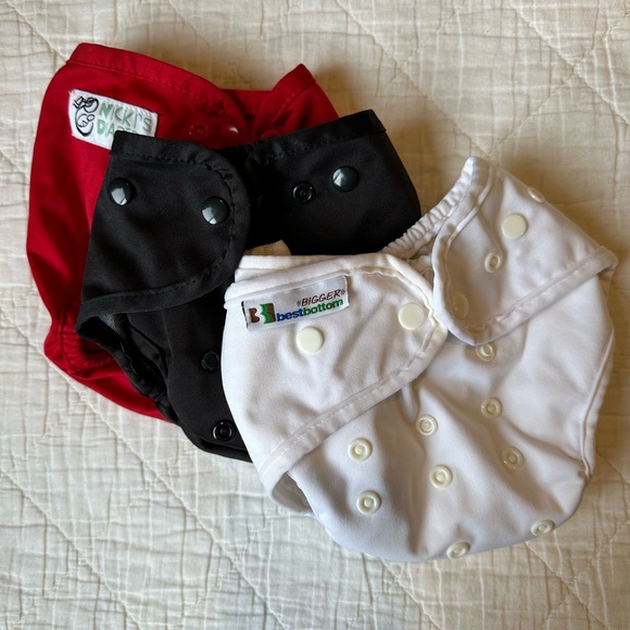 AI2 Cloth Diaper Try Me Pack! Best Bottom Bigger, Nicki’s, Buttons - Picture 3 of 9